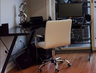 L Shape Home Office Black Corner Desk