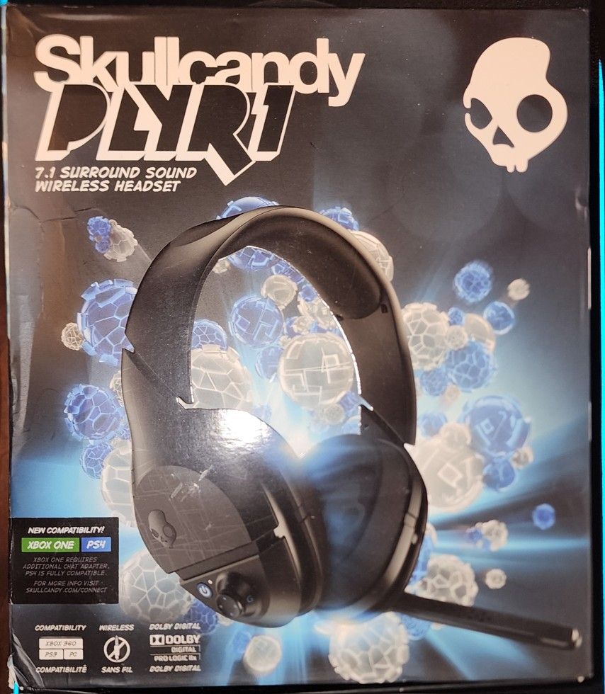 NIB Skullcandy PLYR1 7.1 Surround Sound Wireless Headset