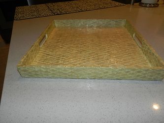 Mother of Pearl Capiz Decorative Square Tray
