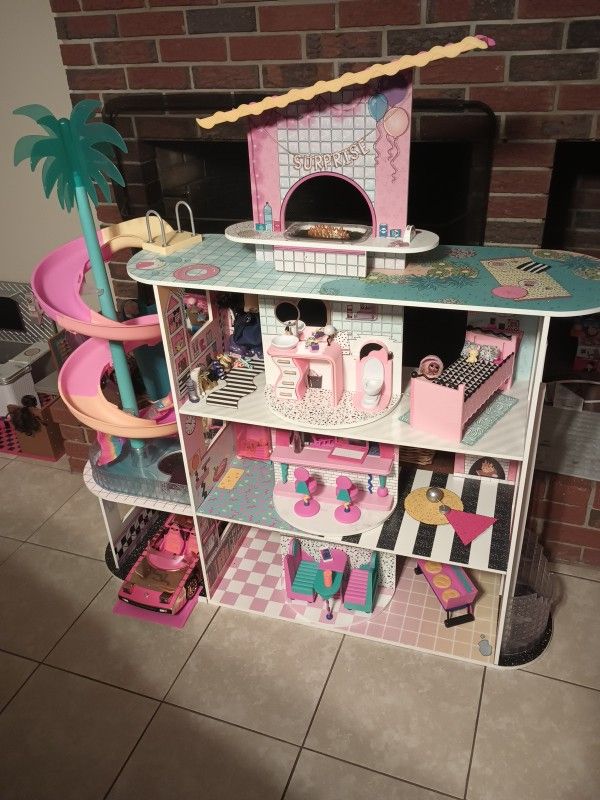 LOL Surprise OMG House of Surprises New Real Wood Dollhouse, 