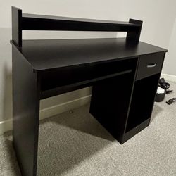 Desk with Keyboard Tray, Black Color
