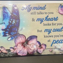 Inspirational Quotes Wall Art Butterfly Home Living Room Bedroom Wall Decor