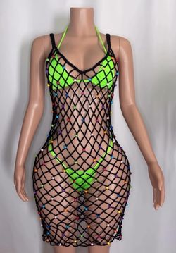 candy net coverup dress