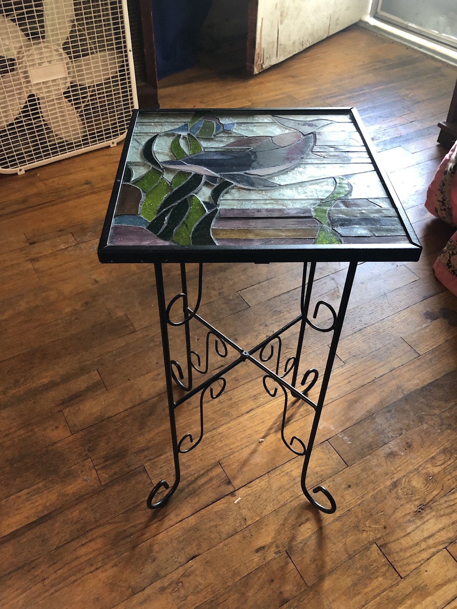 Dolphin Stained Glass Table