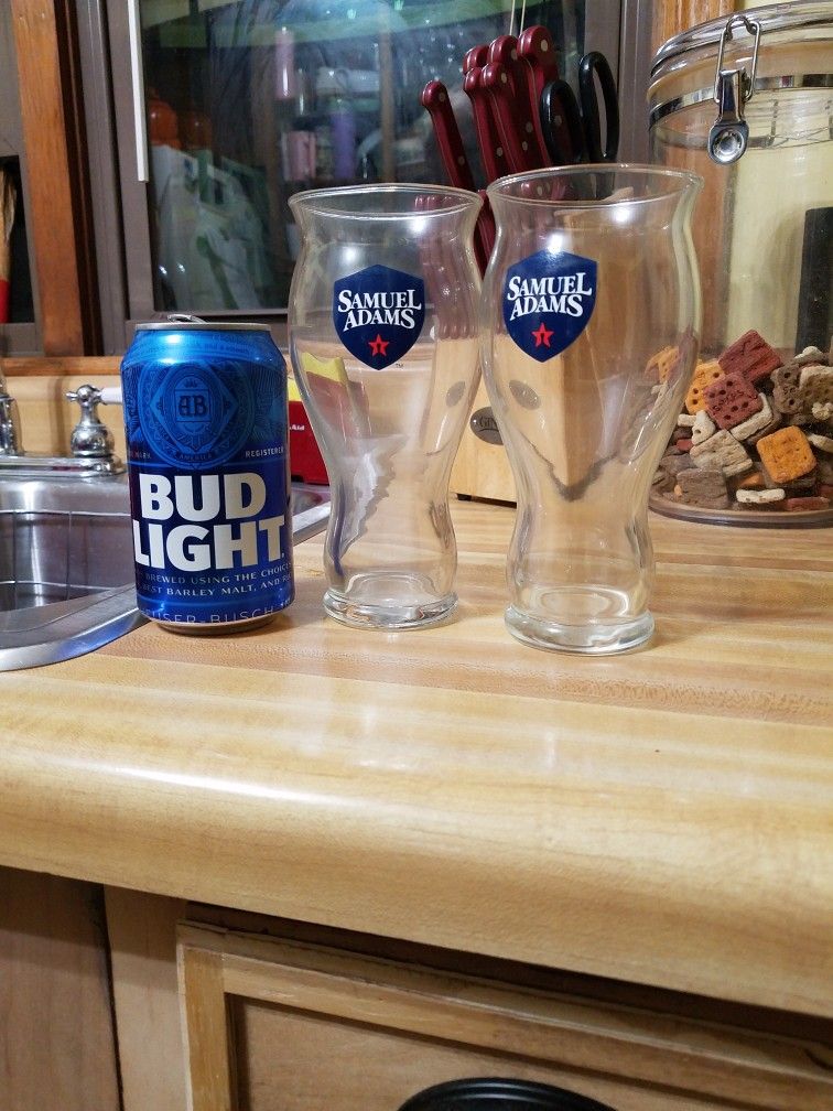 Sam Adams Beer Glasses Perfect Pint