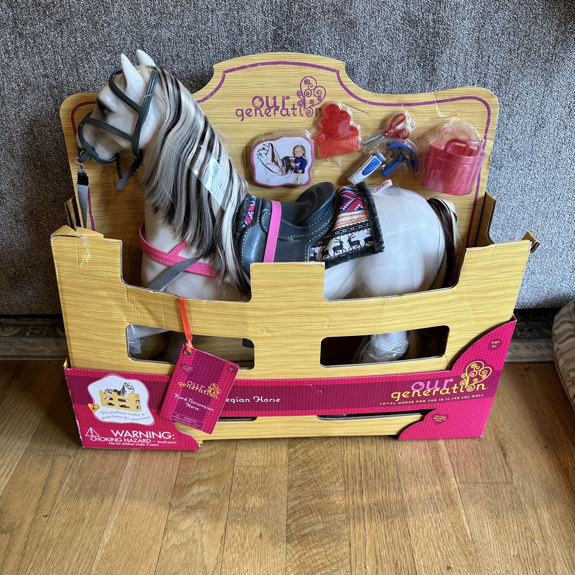 Our Generation Fjord Norwegian Horse 18-inch Doll Accessories Styling Set Pretend Play Toys Retired