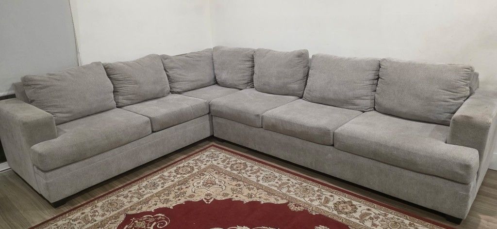 Matching Gray Sofa Set (Sectional + Armchair)