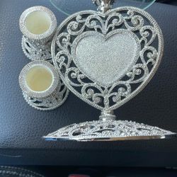 Wedding Cake Topper And Candle Holders 