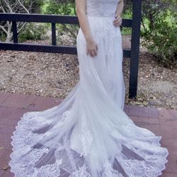 Wedding Dress, SIZE 6, Color Ivory