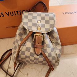 Used Louis Vuitton Verona Damier Backpack With Receipt And Dust Bag
