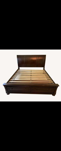 King size bed frame and mattress