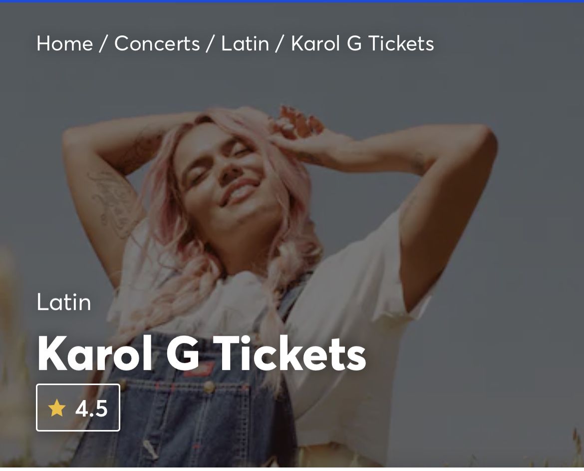 KAROL G TICKETS AVAILABLE FOR SUNDAY!!