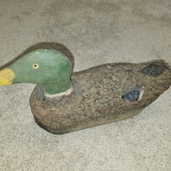 Vintage Antique Mallard Duck Decoy - Cork