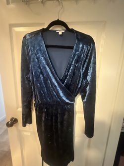 Blue Velvet Dress