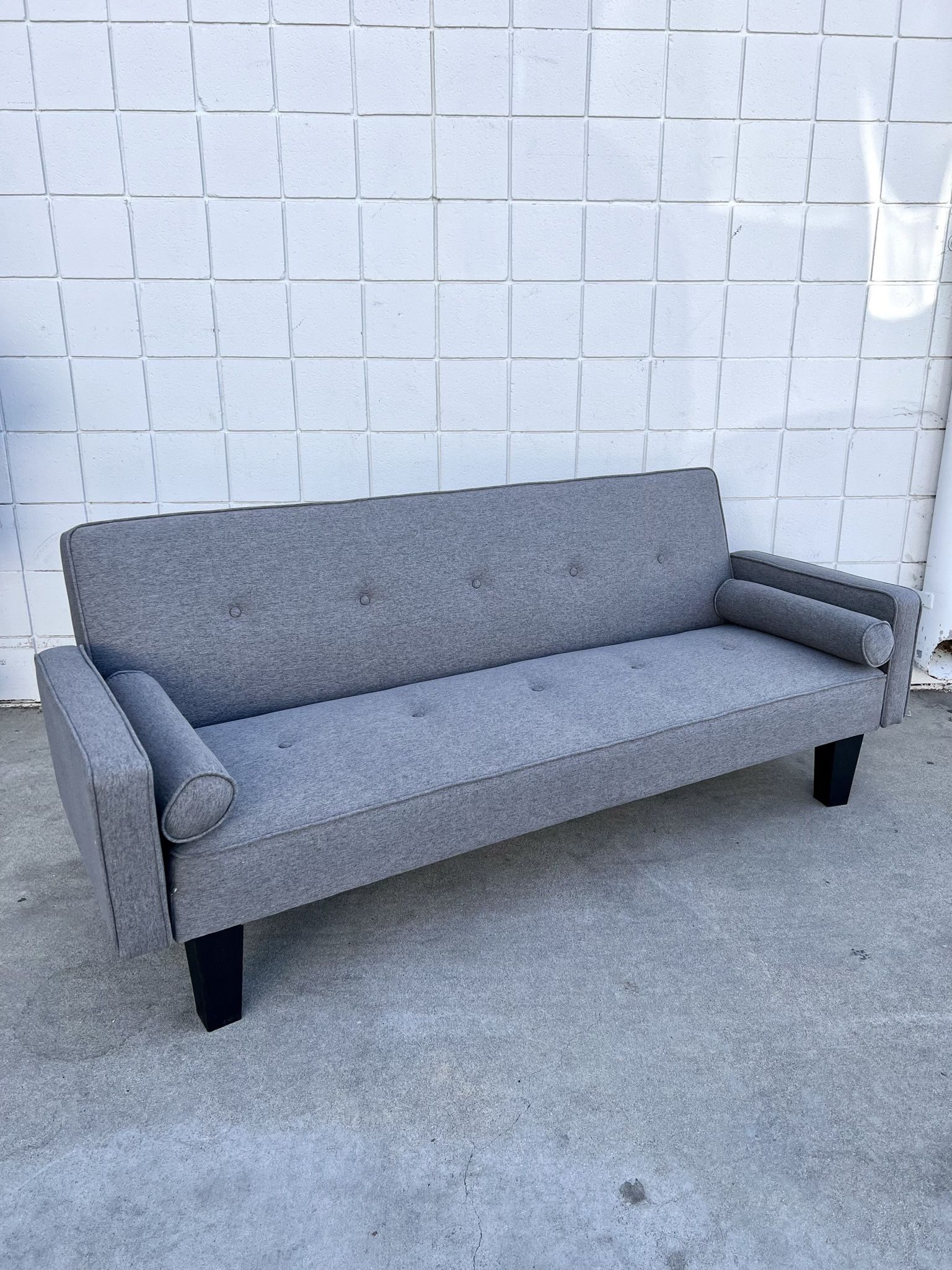 Futon Sofa Bed Modern Gray Couch