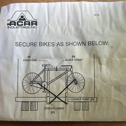 Brand new RV camper over the bumper bicycle rack by ACAR holds 2 bicycles  