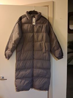 Women's long puffy coat size x small gray brand new