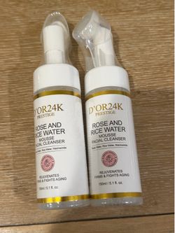 DOR24k - ROSE & RICE WATER FACIAL CLEANSER x2 40 each