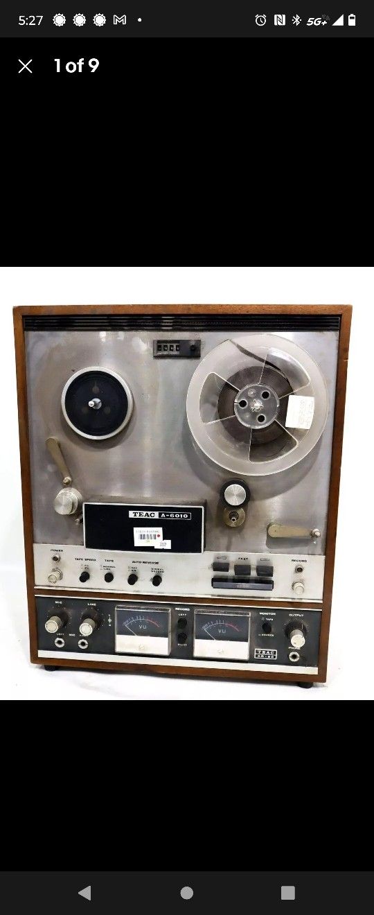 VINTAGE TEAC A-6010 Stereo Tape Deck TEAC AR-60 Reel to Reel Tape Recorder.