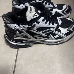 Black and White Balenciaga Runners 