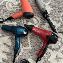Three Blow Dryers & Curling Iron All For $20 See Description 