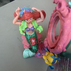 BNWT Disney The Little Mermaid Ariel with Flounder Sketchbook Christmas Ornament