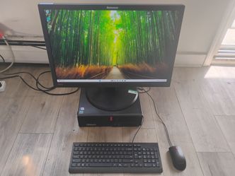 Lenovo Desktop Computer Setup w/Large 24" Monitor (Win 11 Pro)