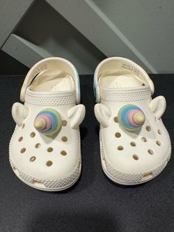 Unicorn Toddler Crocs - Size 8
