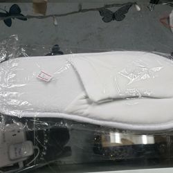 Size 9--11, Brand New White Spa Slippers