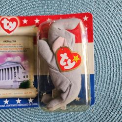 TY McDonald's Beanie Baby "Righty The Elephant" 1996 Rare Tag Errors, New
