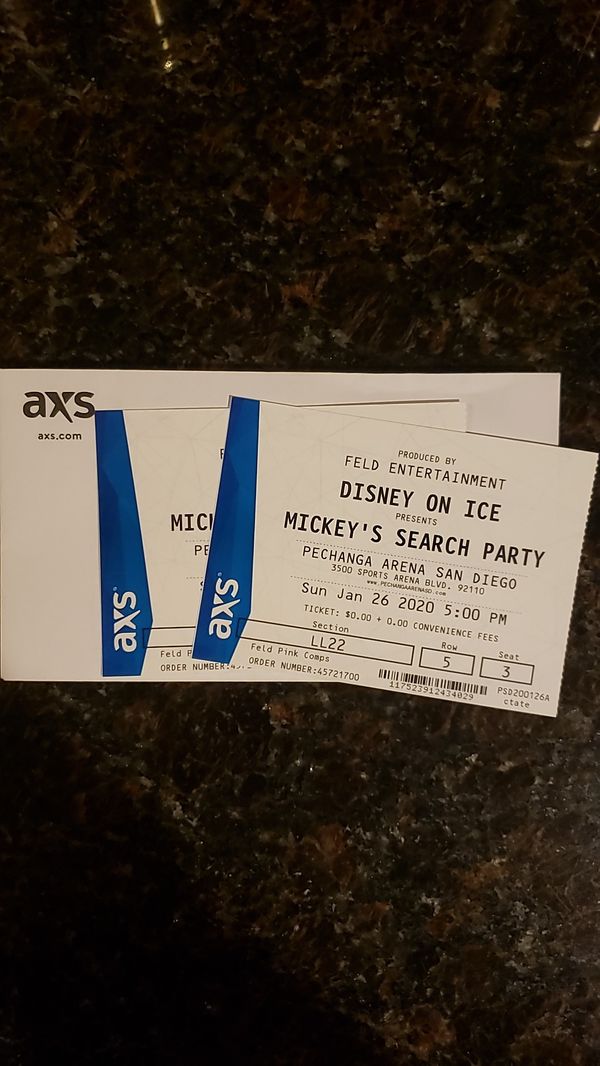 Disney on Ice tickets 1/26/20 @ 5pm for Sale in San Diego, CA - OfferUp