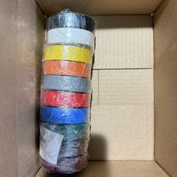 GTSE Mixed Colors Electrical Tape, 10-Pack – Waterproof, Industrial Grade Vinyl, 3/4 in x 66ft– Strong Self-Adhesive PVC Electric Tape for Wire Insula