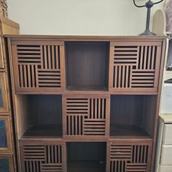 Square Shelving with Rolling Doors