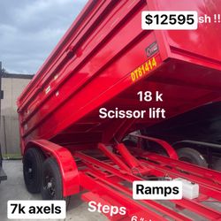 Dump Trailer HD 8x14x4 14000lb $12595 Cash or Credit Card 
