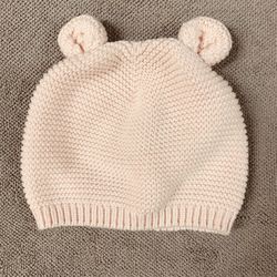 Baby Gap Garter Bear Hat in Milkshake Pink