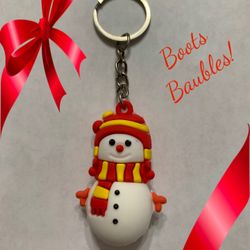 Polymer Clay Snowman Keychain