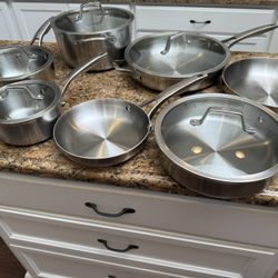 Calphalon 12 Piece Stainless Steel Clad Cookware Set