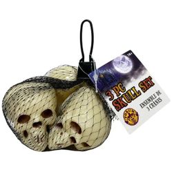 3-Piece Decorative Skull Set Halloween Decor