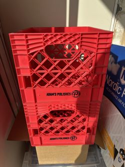 Adams Polishes milk crates