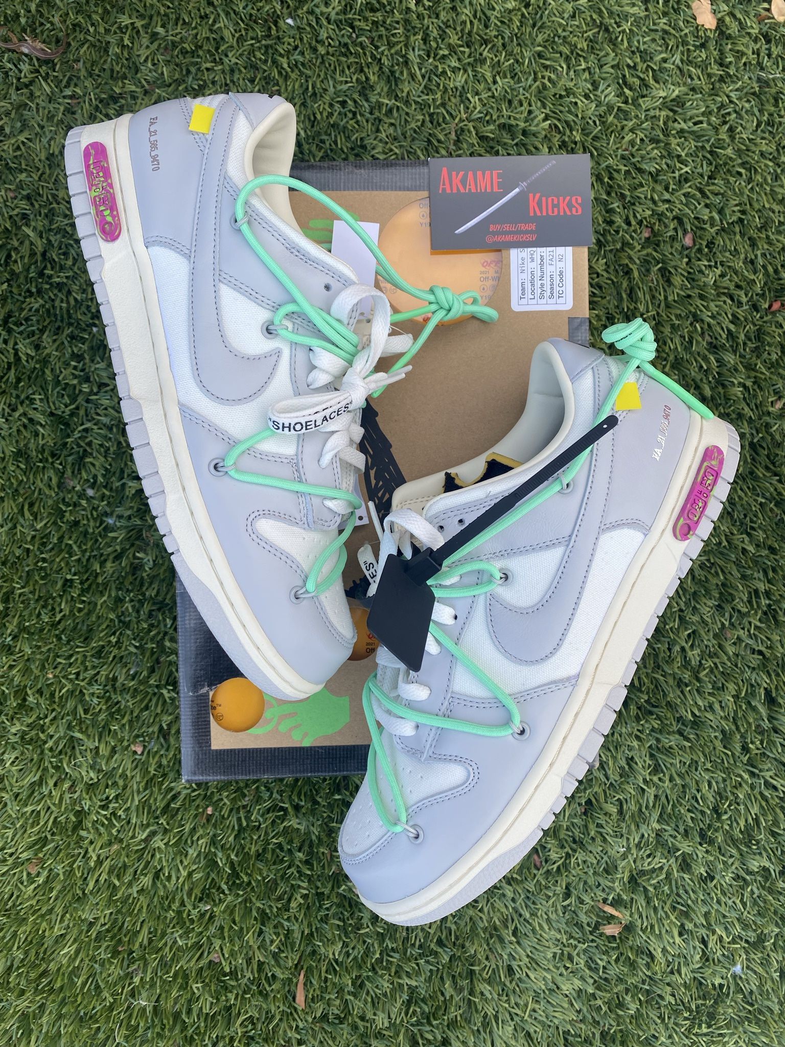 Nike Dunk Low Off White “Lot 4” Size 10