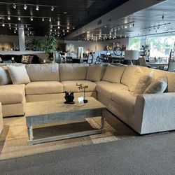 Ivory 4PC Chaise Sectional Couch