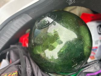 Japanese 14 inch diameter hand blown glass fishing floats