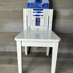 Pottery Barn Star Wars R2D2 Solid Wood Kids’ Chair 27”H X 13”D X 12”W Droid 2016