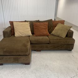 Comfy brown sectional couch