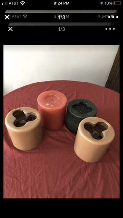 4 large candles.
