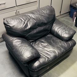 Leather Sofa (Black)