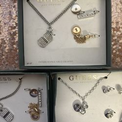 Guess Interchangeable Charm Necklaces - Set of 3 (Brand New)