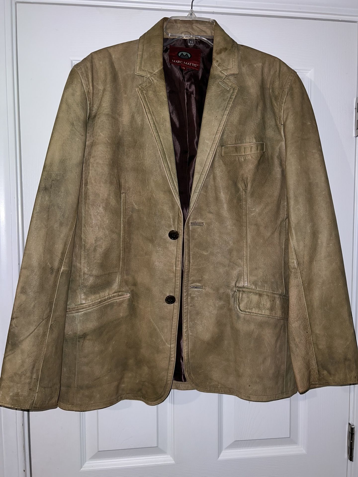 Marc Mattis vintage nature rustic leather jacket size L/XL
