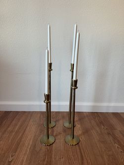 Gold Metal Candle Holders