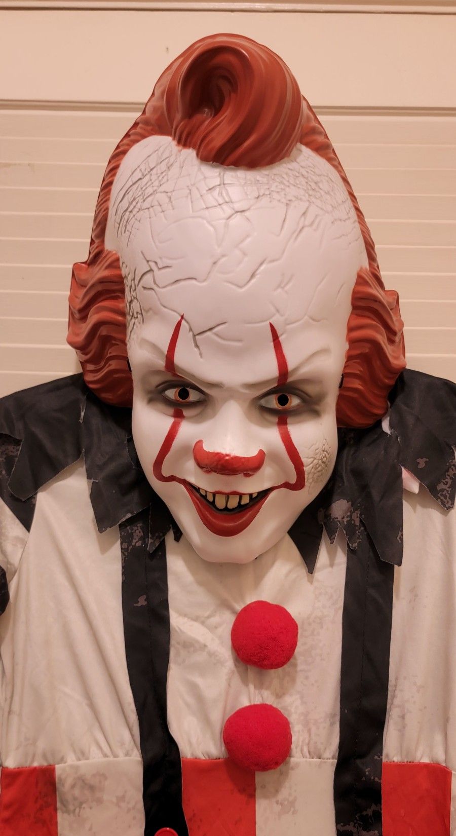 Pennywise Jumpsuit and Mask Halloween Costume